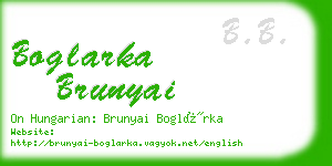 boglarka brunyai business card